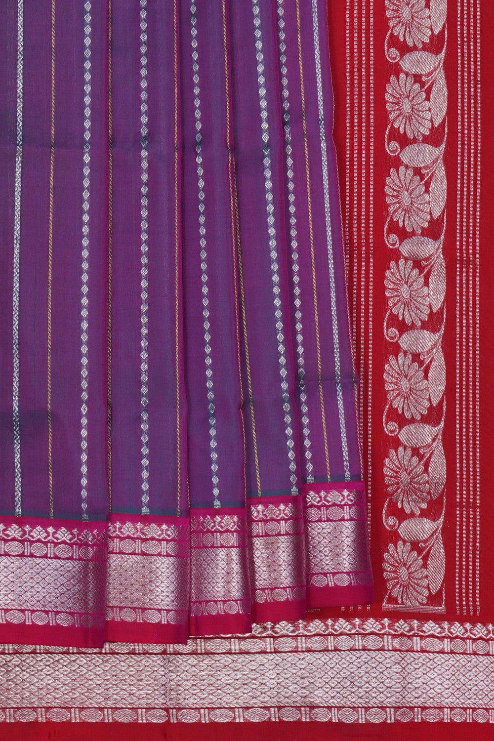 Image of Venkatagiri Silk Purple Saree