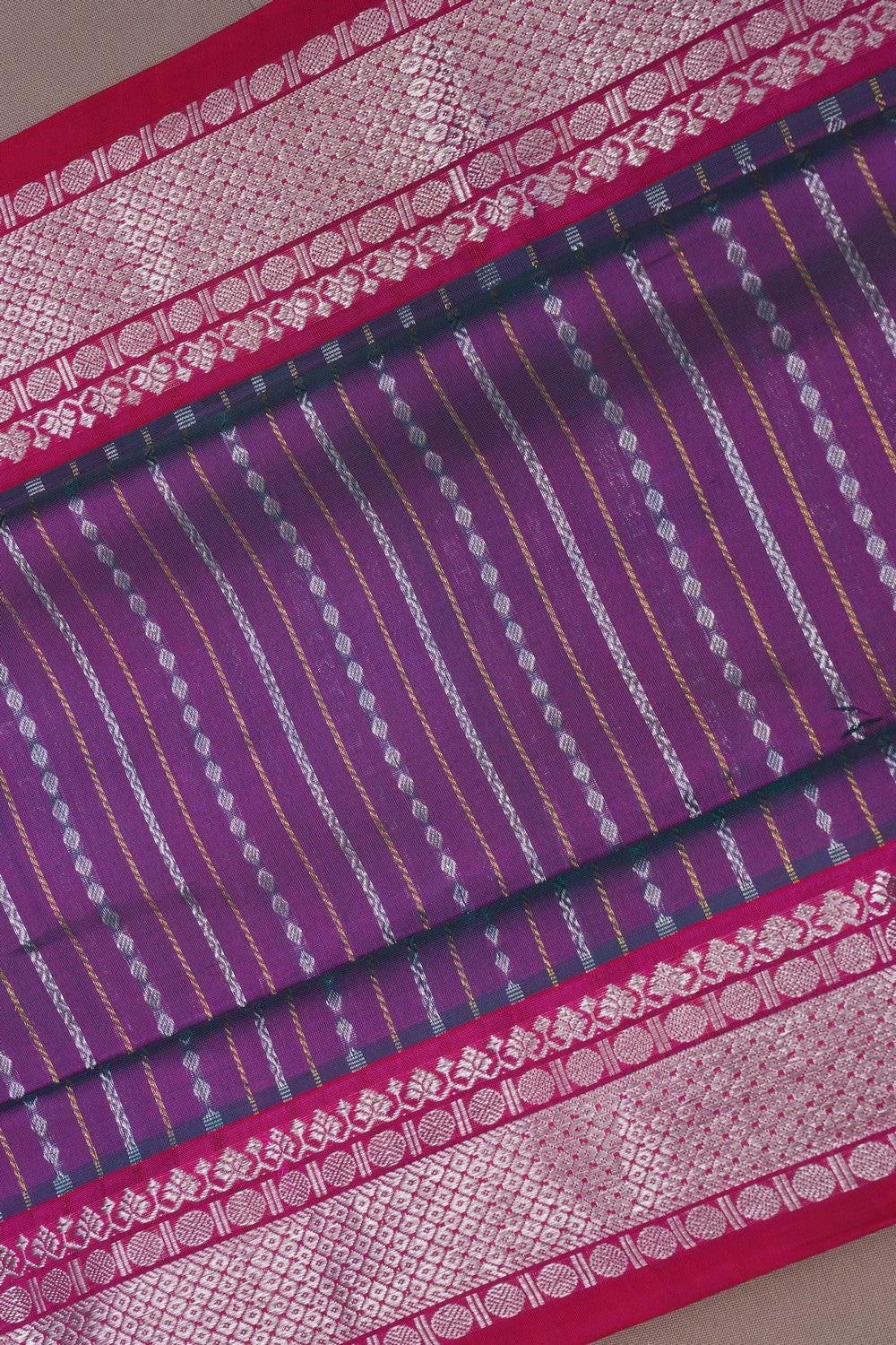 Image of Venkatagiri Silk Purple Saree