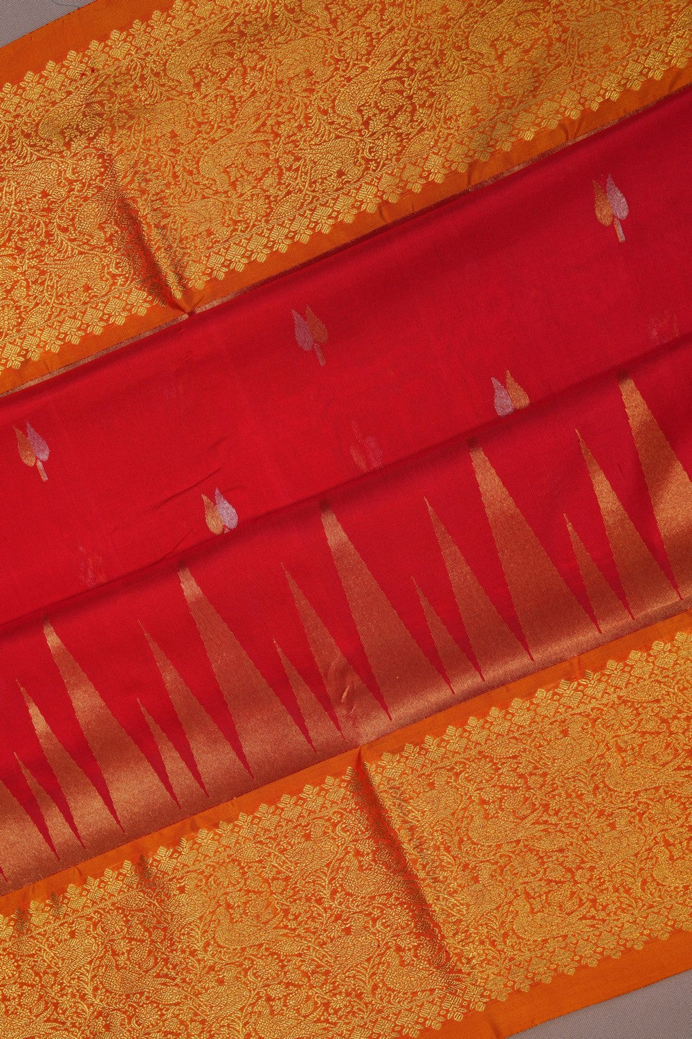 Image of Venkatagiri Silk Red Saree
