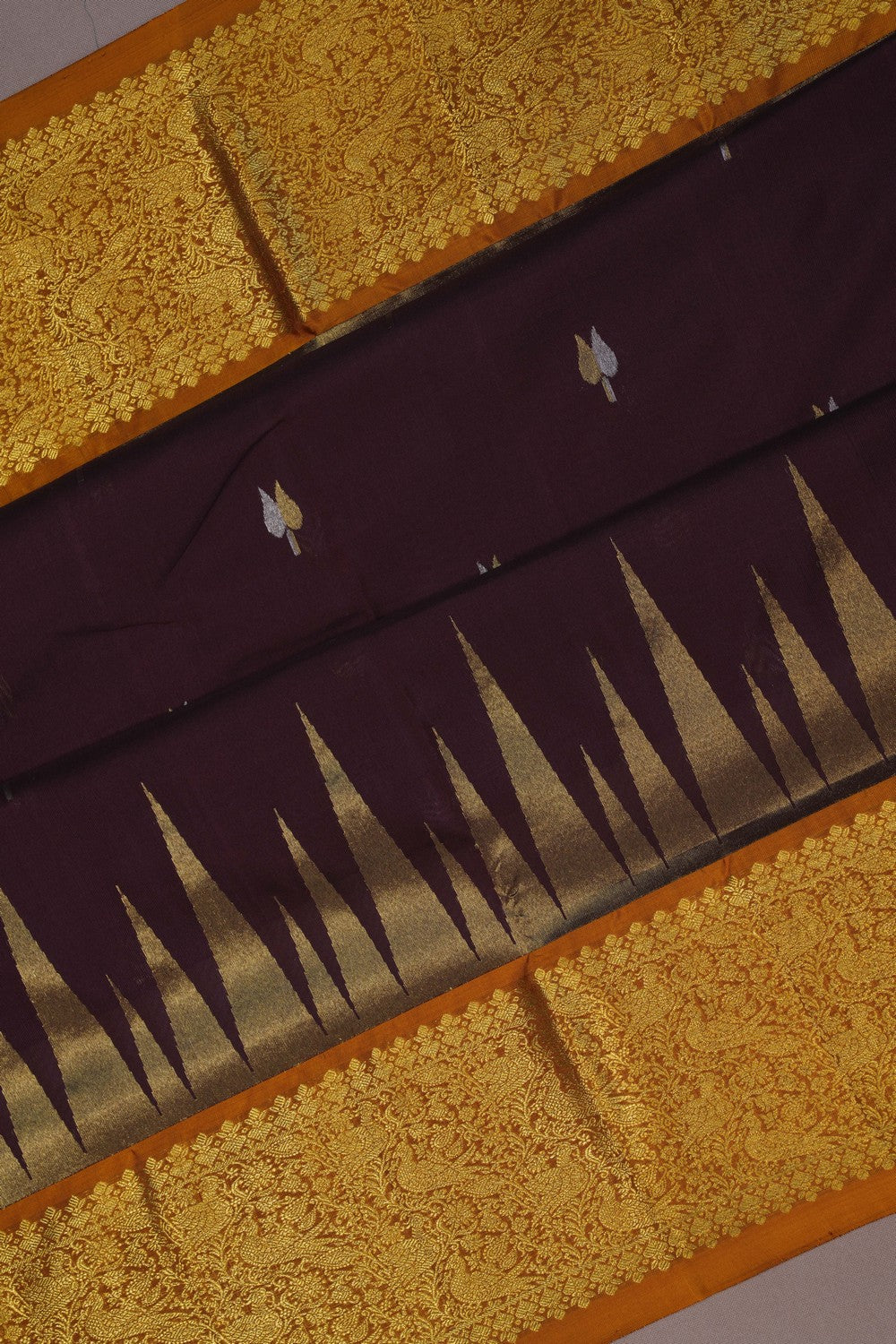 Image of Venkatagiri Silk Violet Saree
