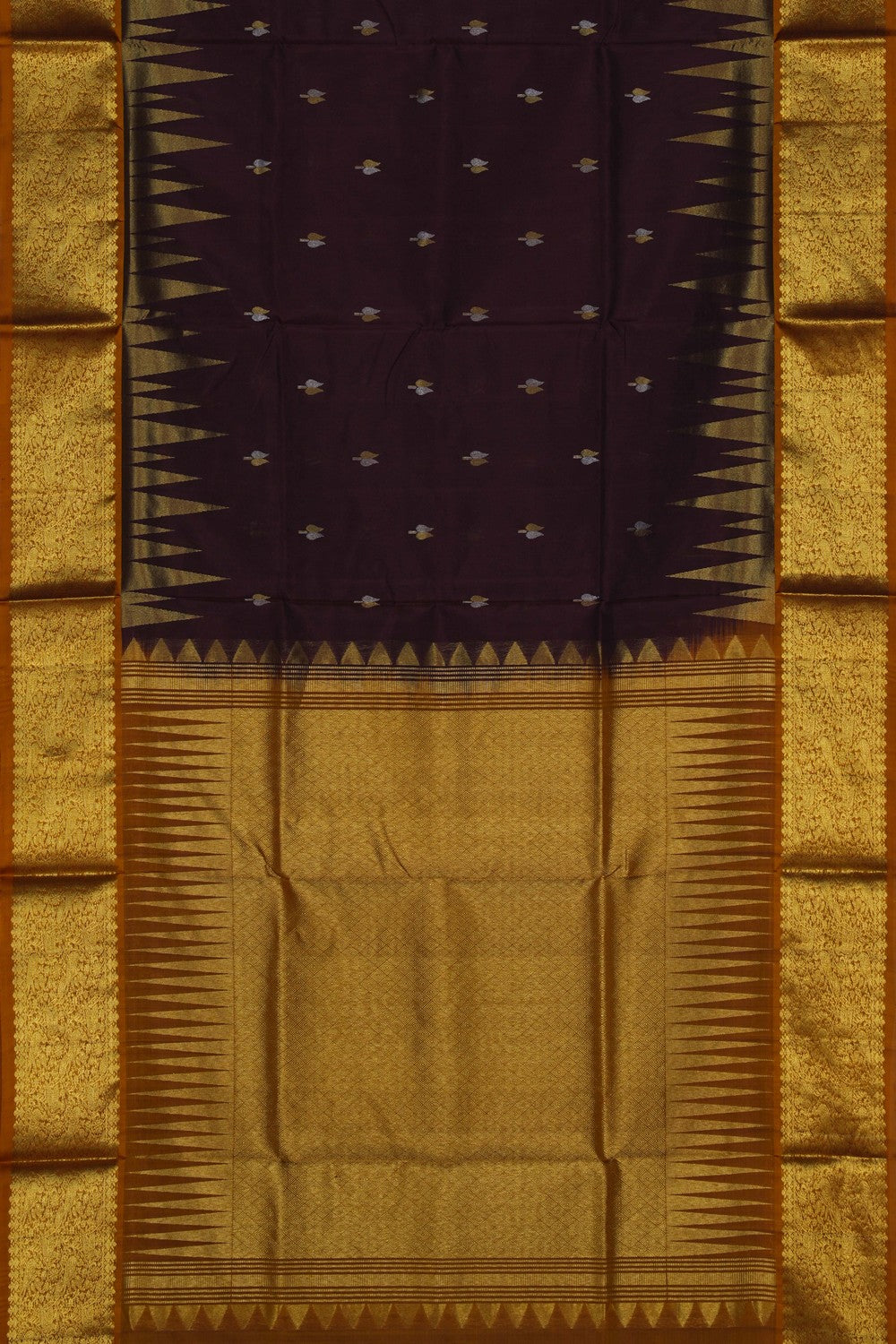 Image of Venkatagiri Silk Violet Saree