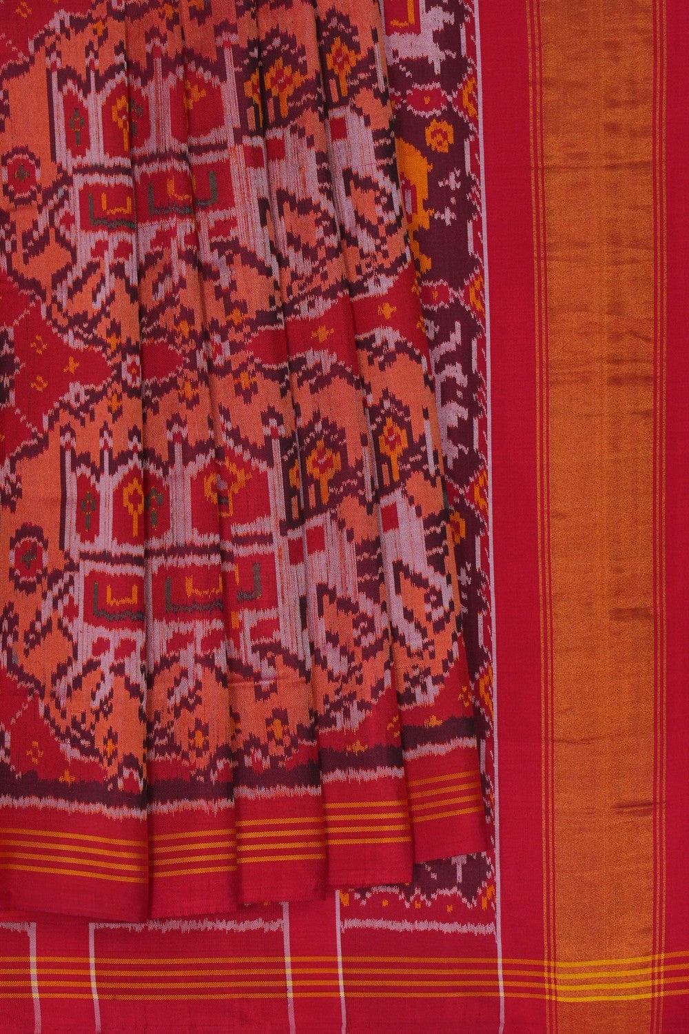 Image of Rajkot Silk Red Saree