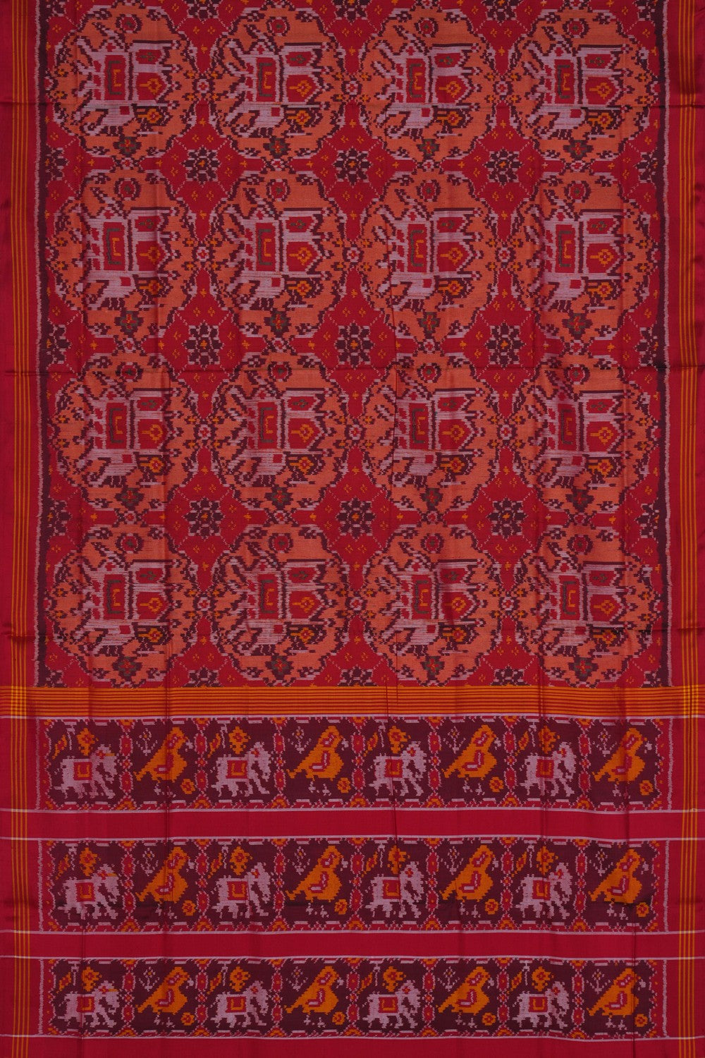 Image of Rajkot Silk Red Saree