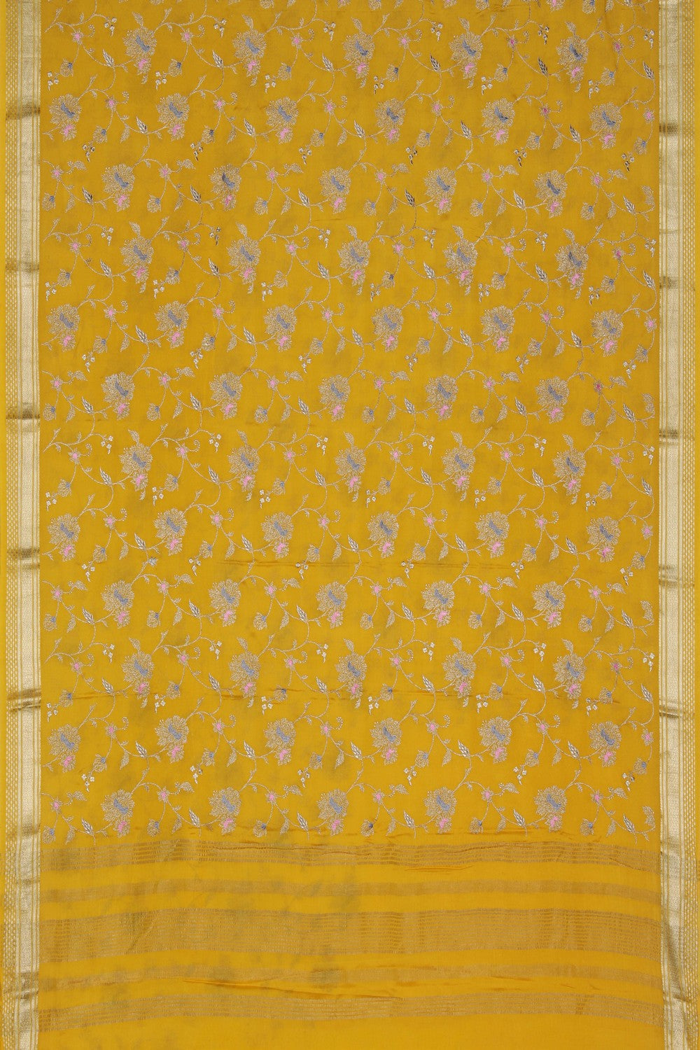 Image of Binny Crepe Yellow Saree