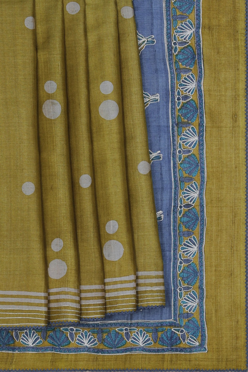 Image of A Tussar Embroidery Saree