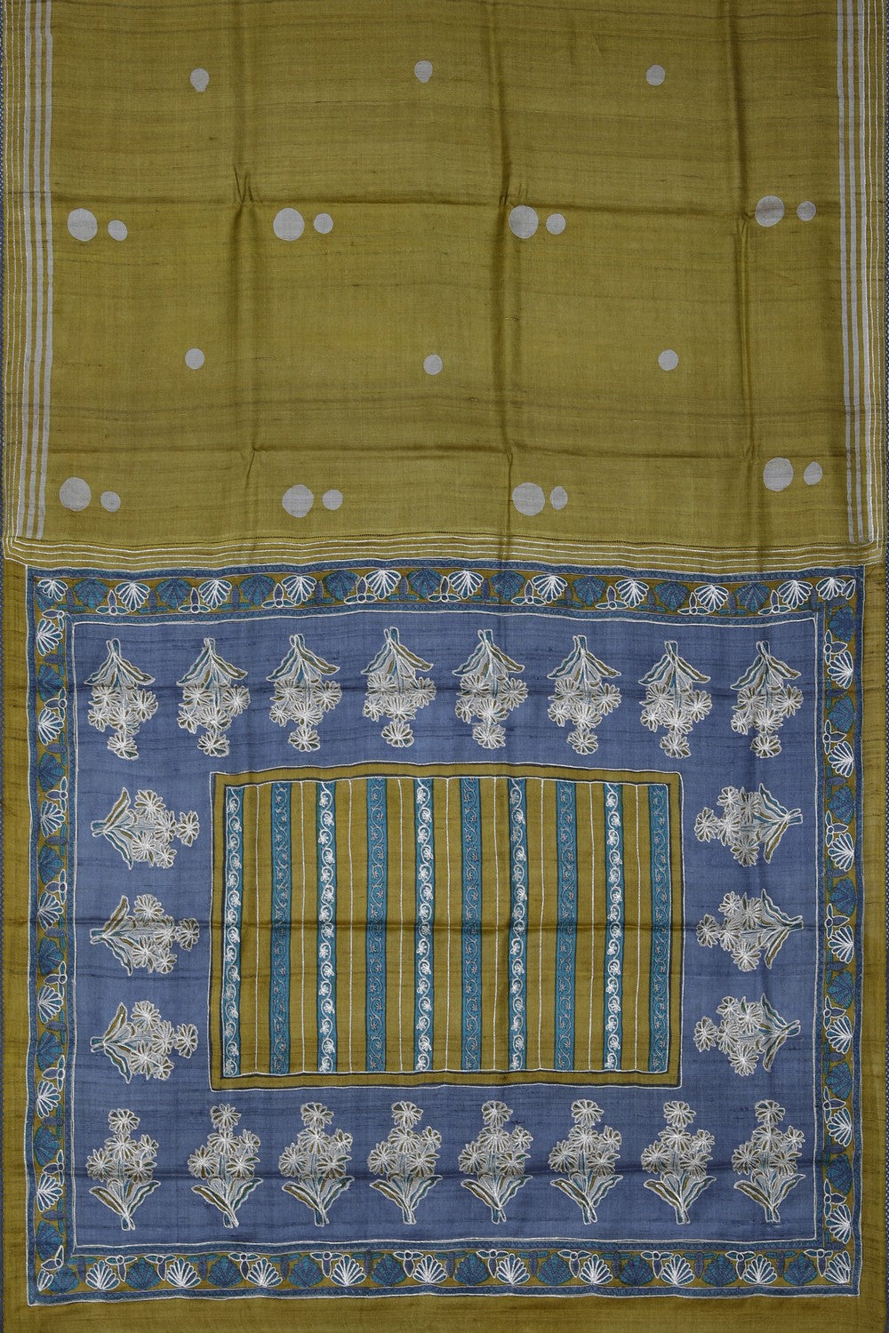 Image of A Tussar Embroidery Saree