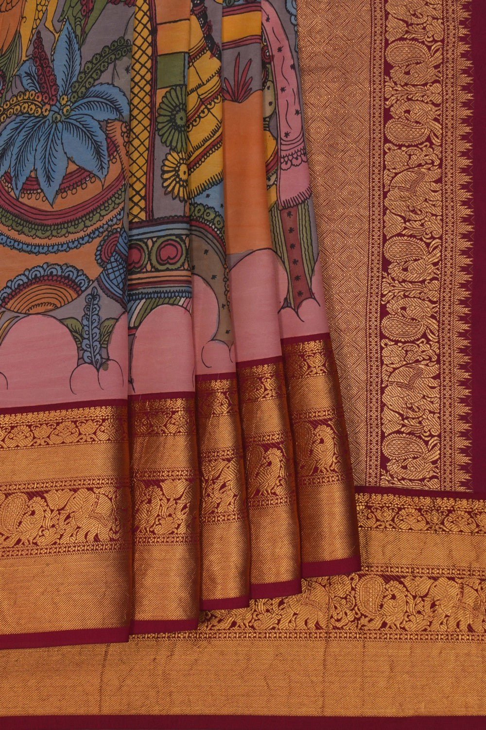Image of Kalamkari Painting Saree