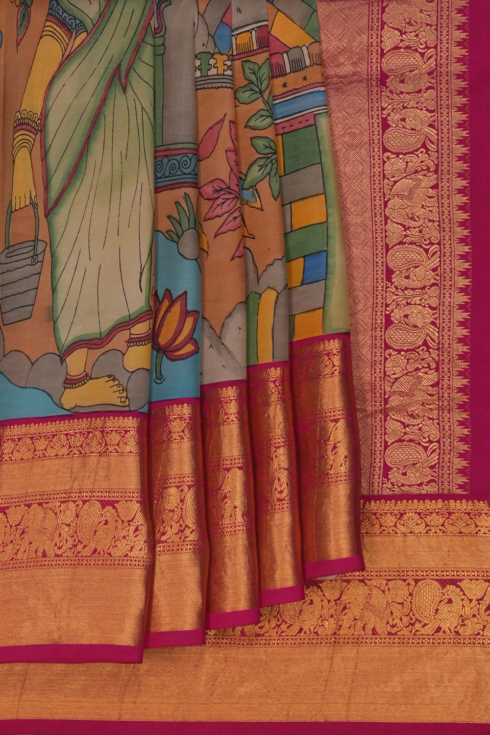 Image of Kalamkari Painting Saree