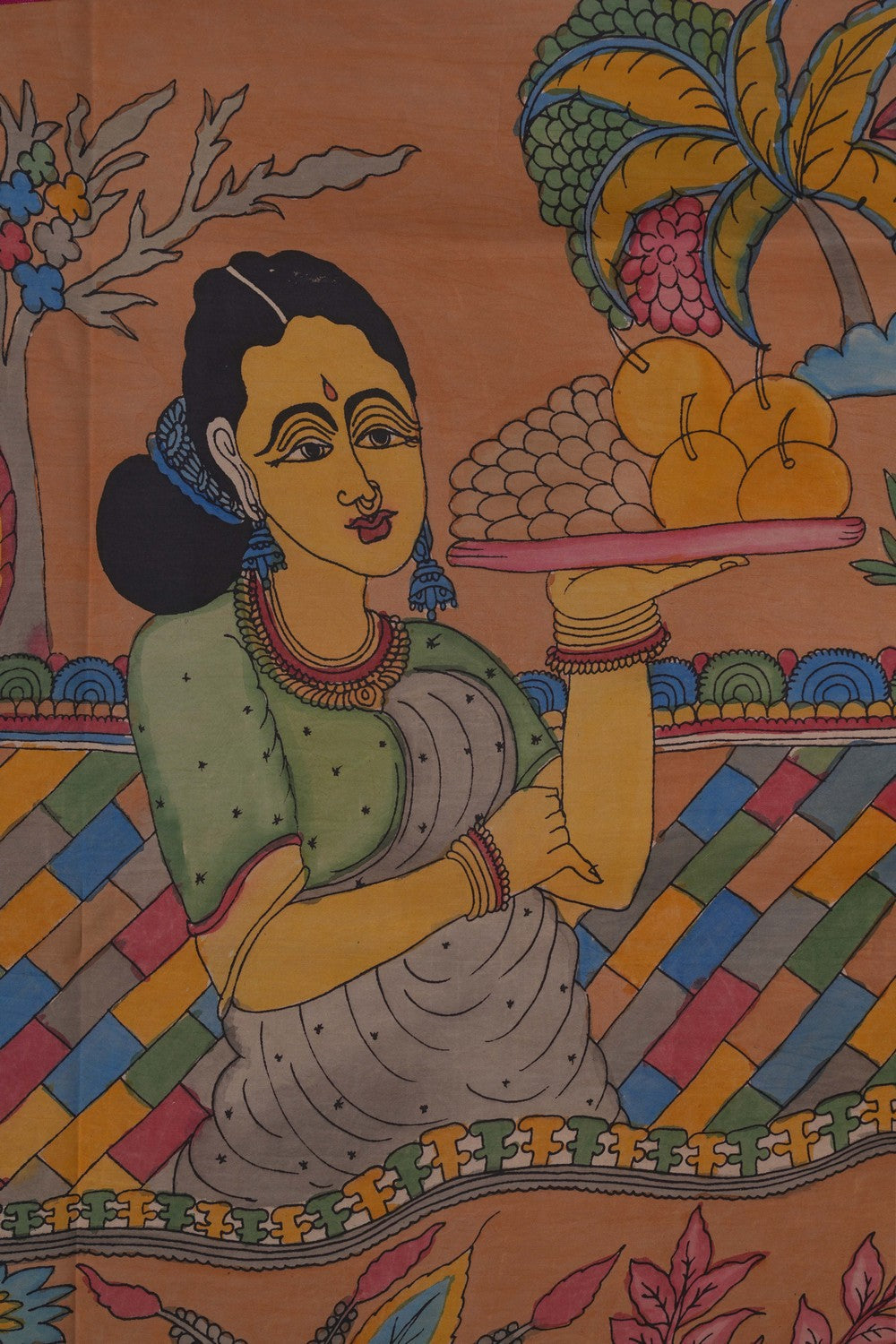 Image of Kalamkari Painting Saree