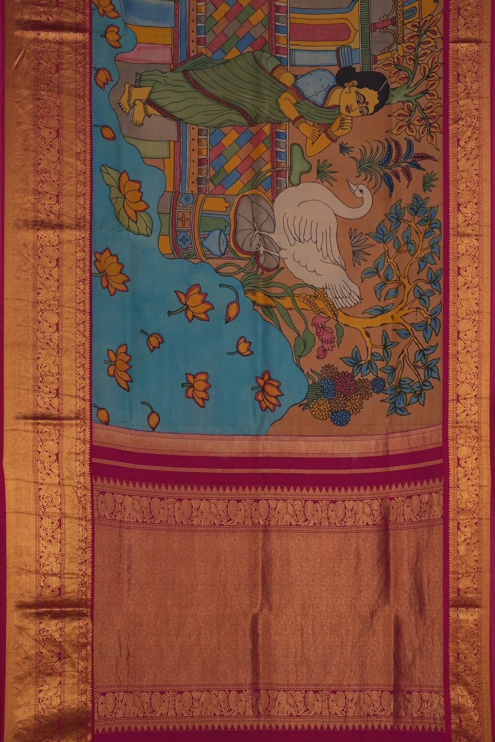 Image of Kalamkari Painting Saree