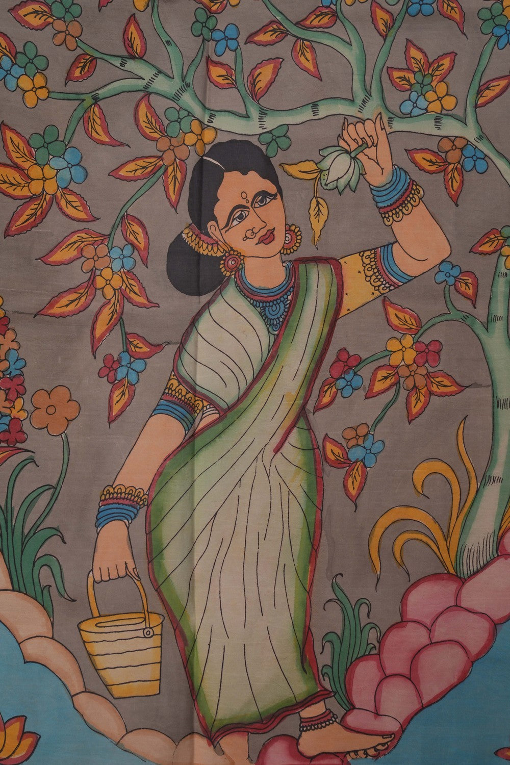 Image of Kalamkari Painting Saree