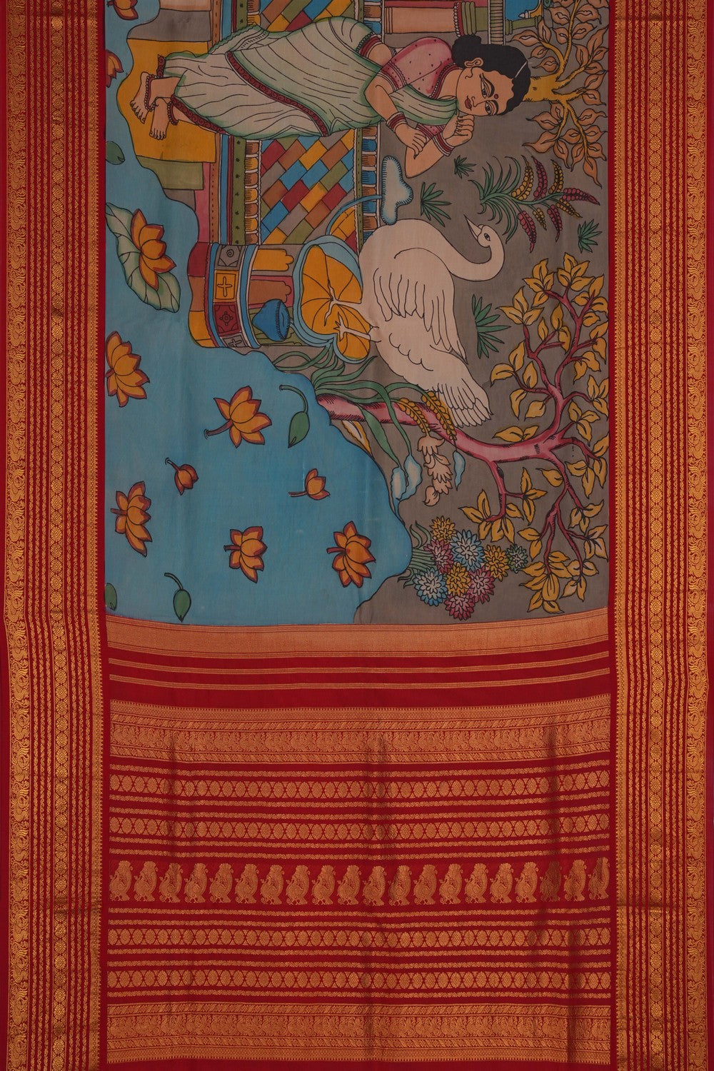 Image of Kalamkari Painting Saree