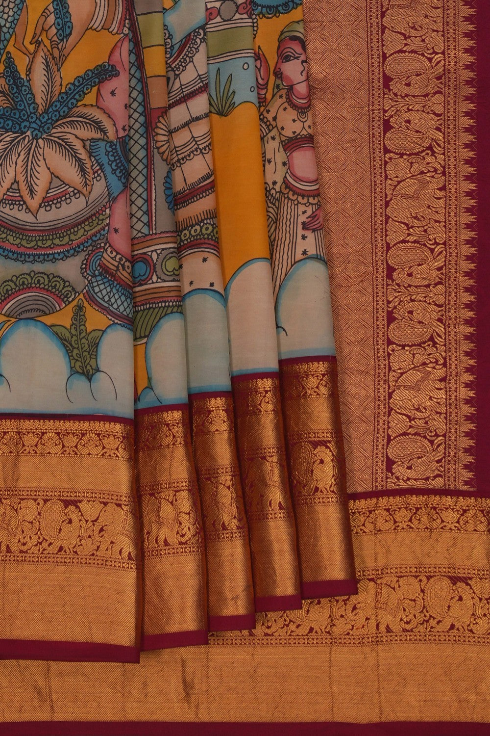 Image of Kalamkari Painting Saree