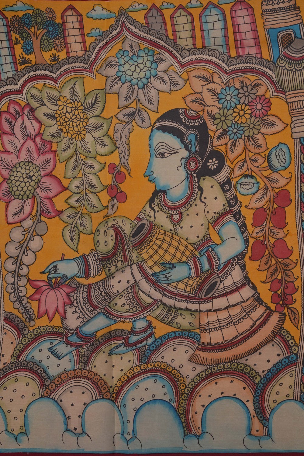 Image of Kalamkari Painting Saree