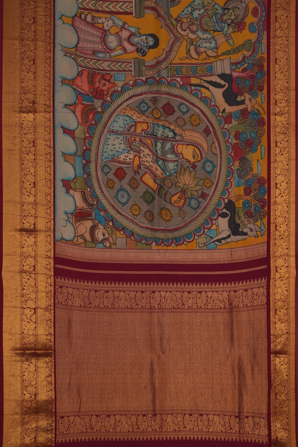 Image of Kalamkari Painting Saree