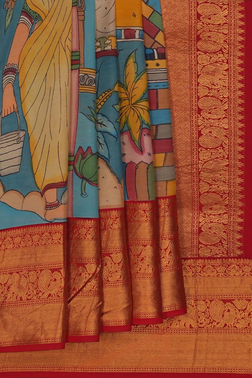 Image of Kalamkari Painting Saree