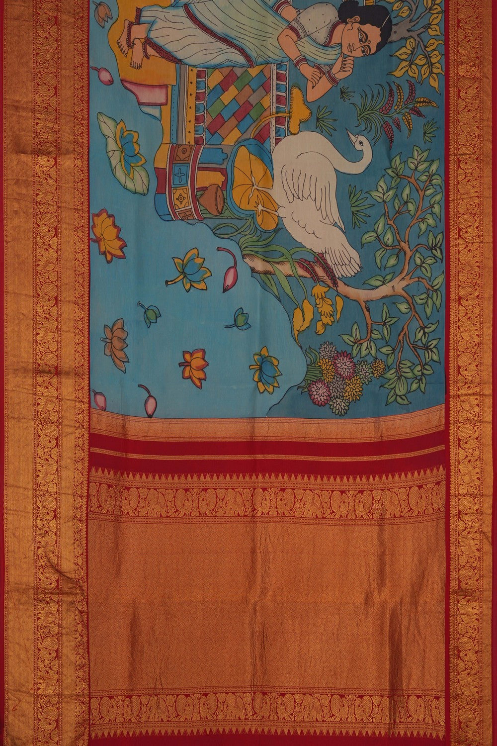 Image of Kalamkari Painting Saree