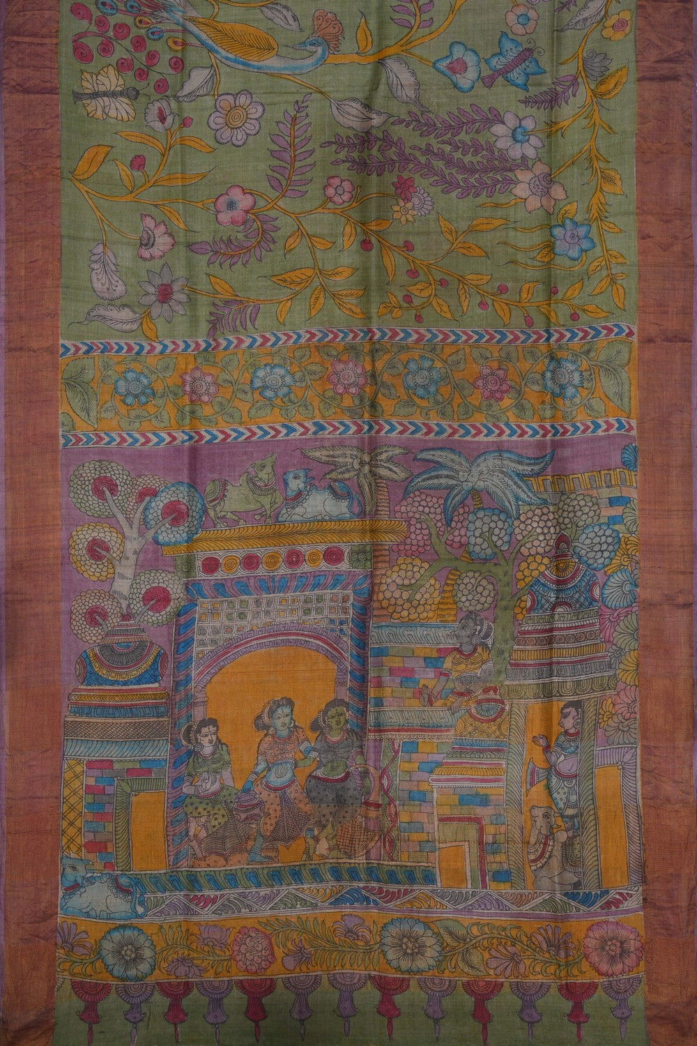 Image of Kalamkari Painting Saree
