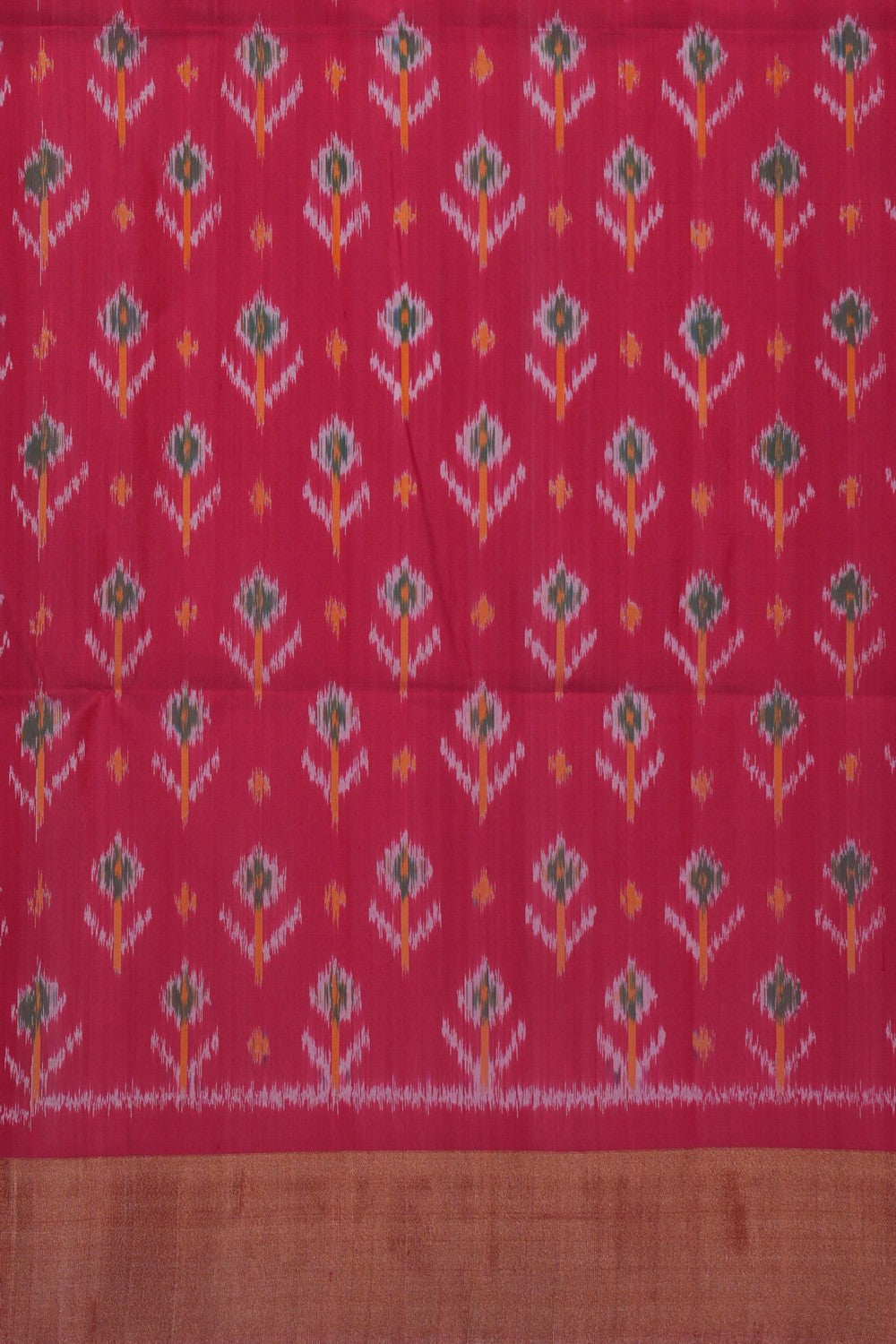 Image of Dupion Silk Red Saree