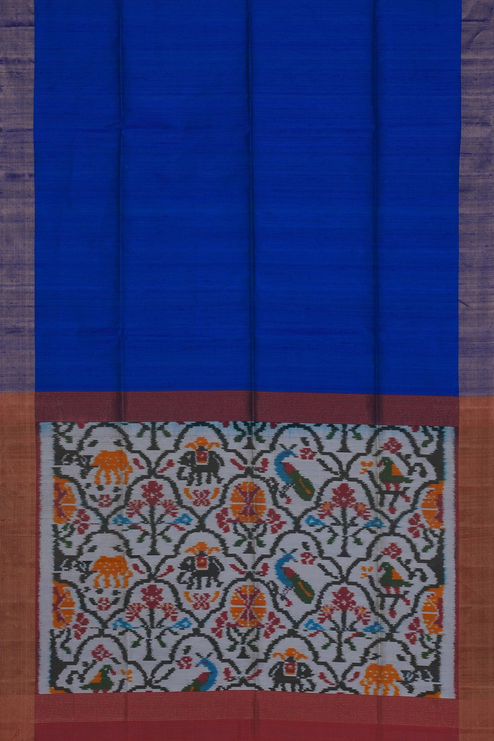 Image of Dupion Silk Blue Saree