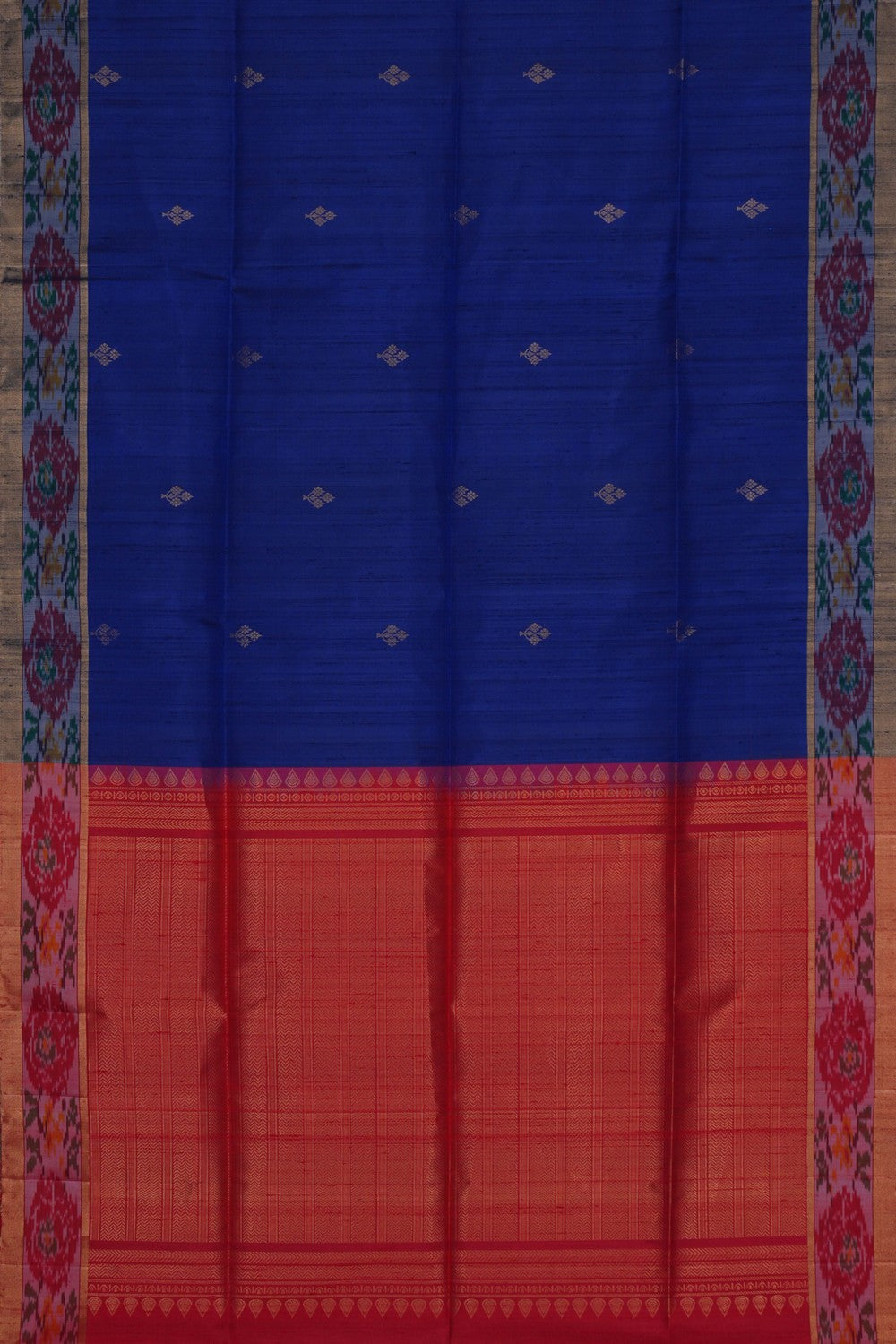 Image of Dupion Silk Royal Blue Saree