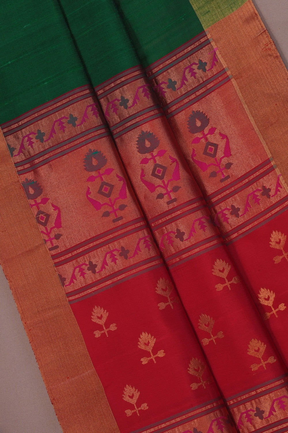 Image of Dupion Silk Blue Saree