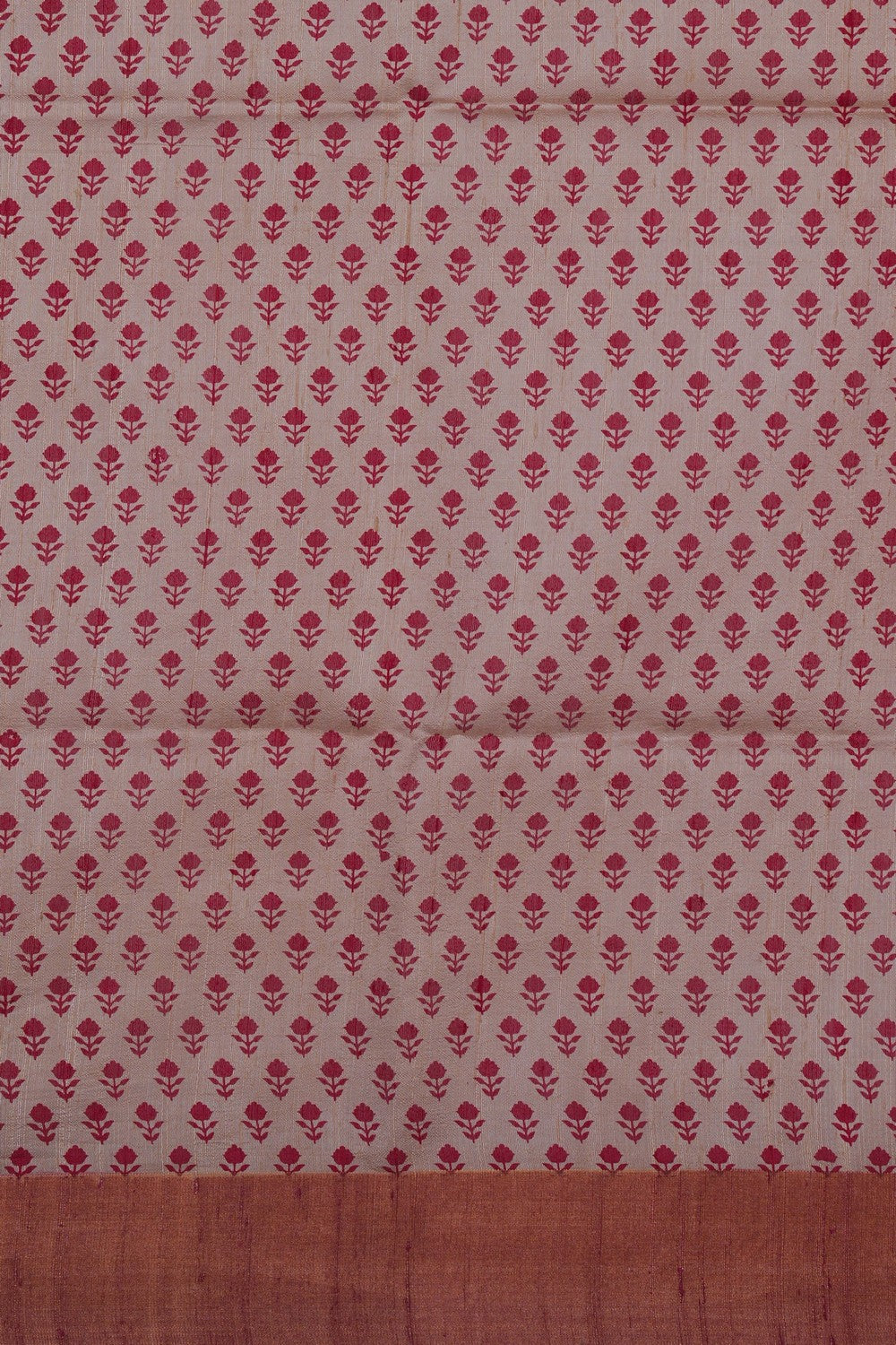 Image of Dupion Silk Red Saree