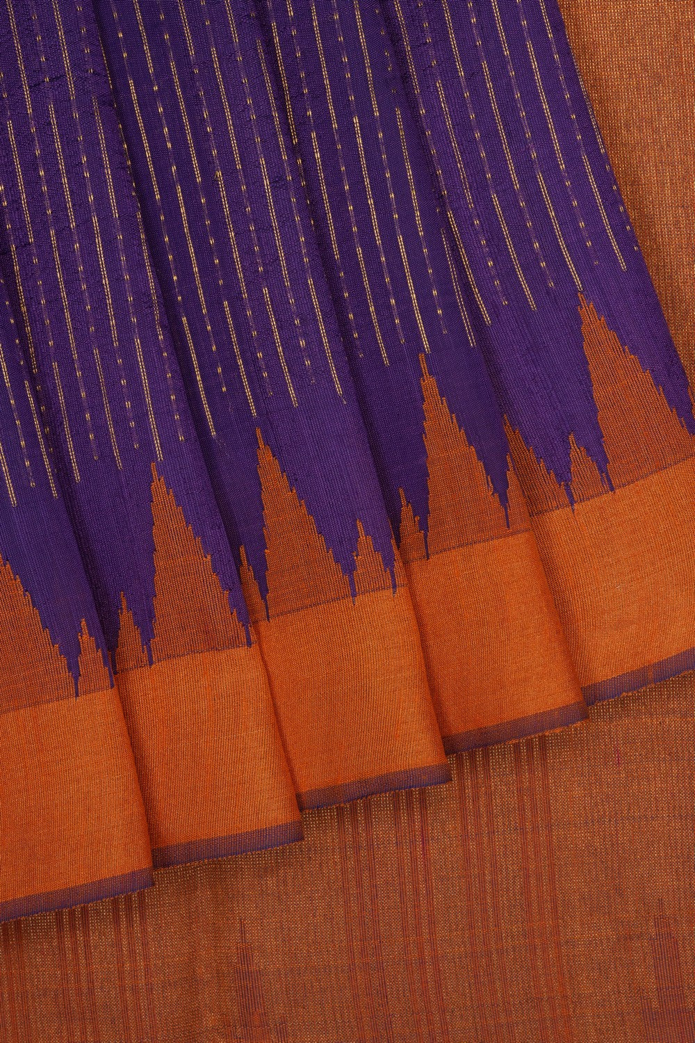 Image of Purple Dupion Silk Saree