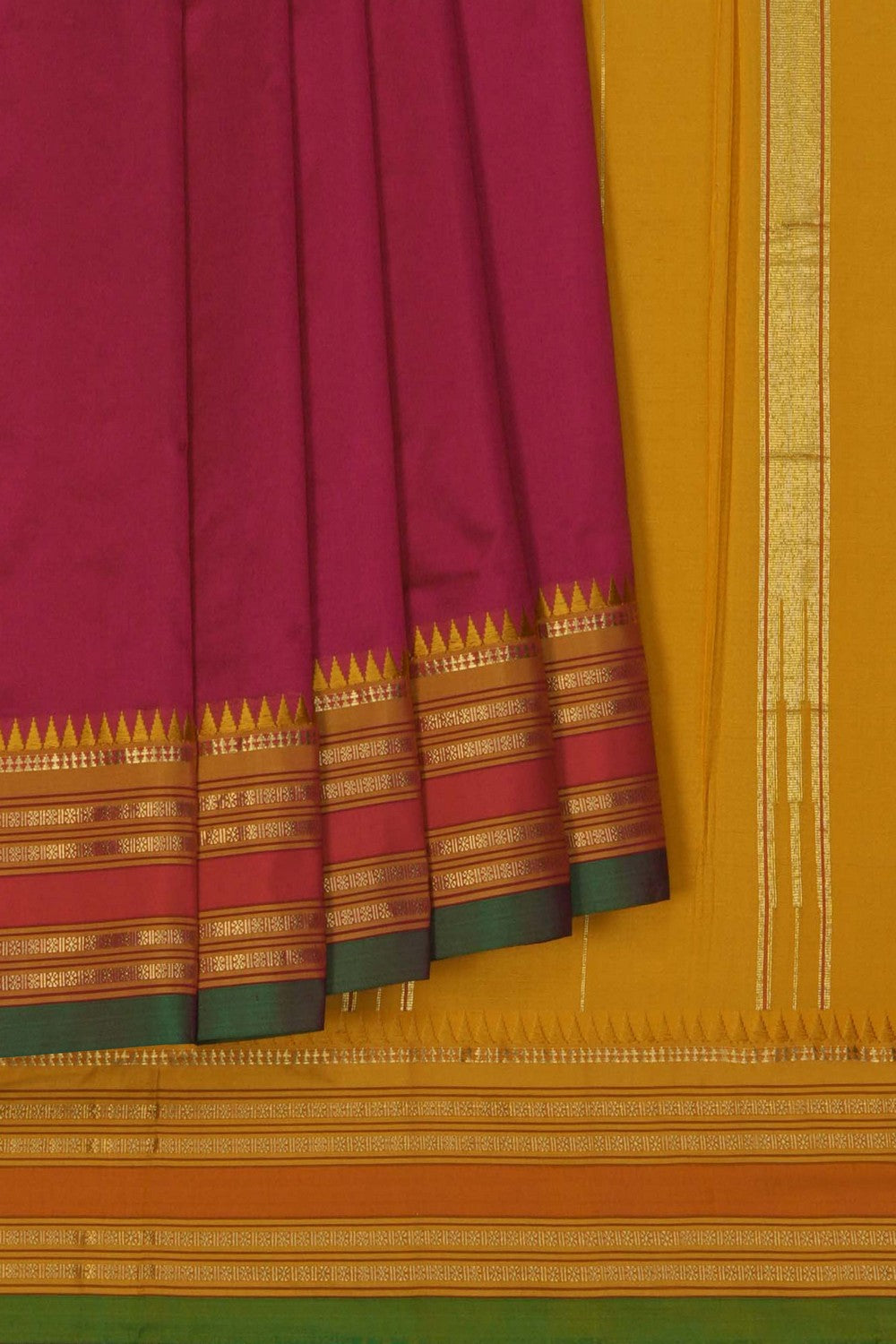 Image of Pink Narayanpet Silk Saree