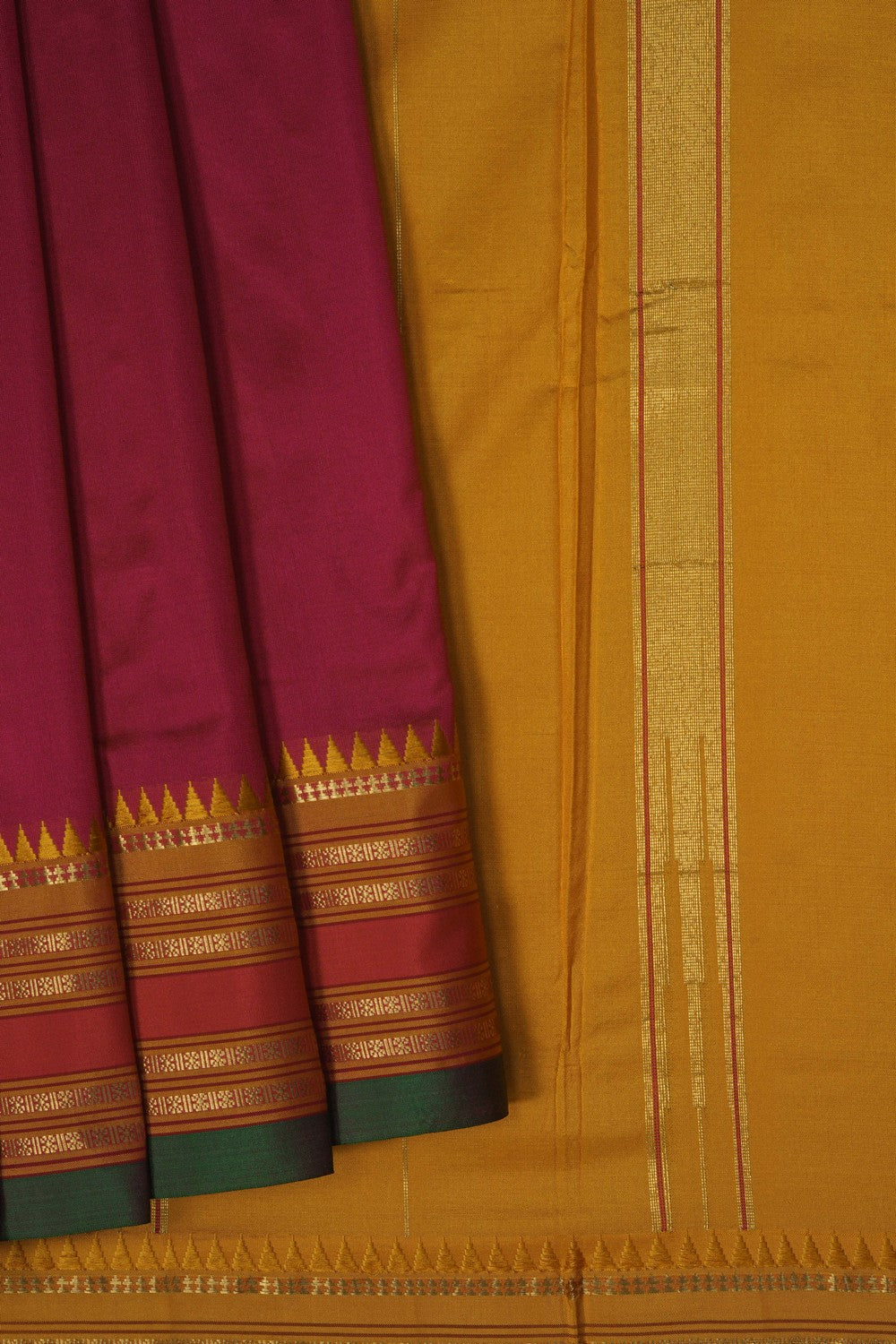 Image of Pink Narayanpet Silk Saree