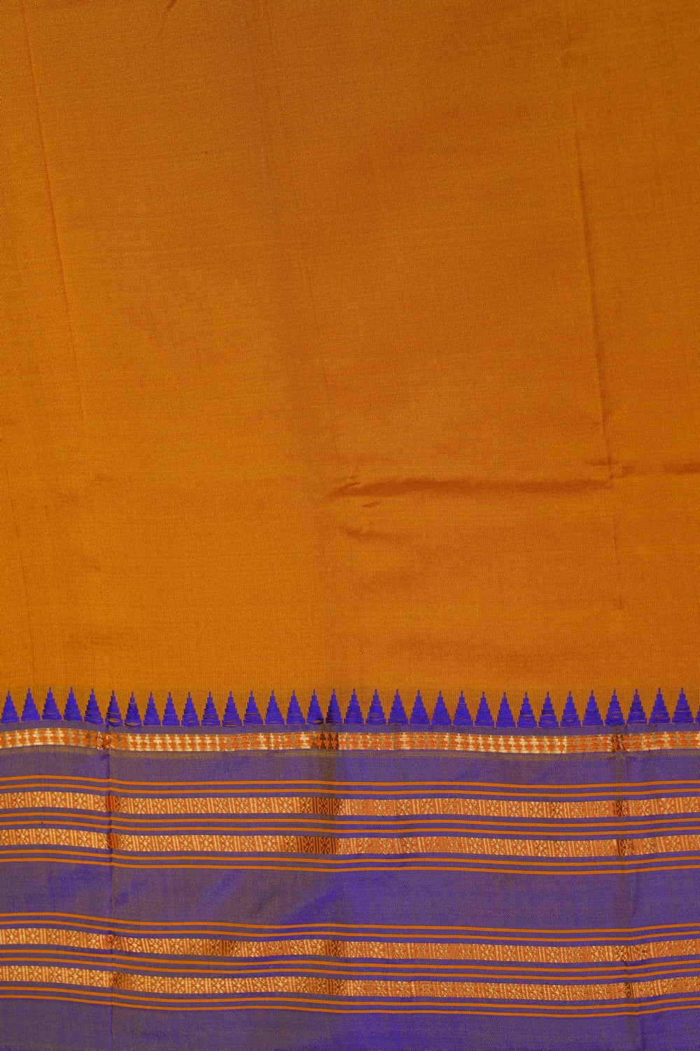 Image of Narayanpet Silk Mustard Saree