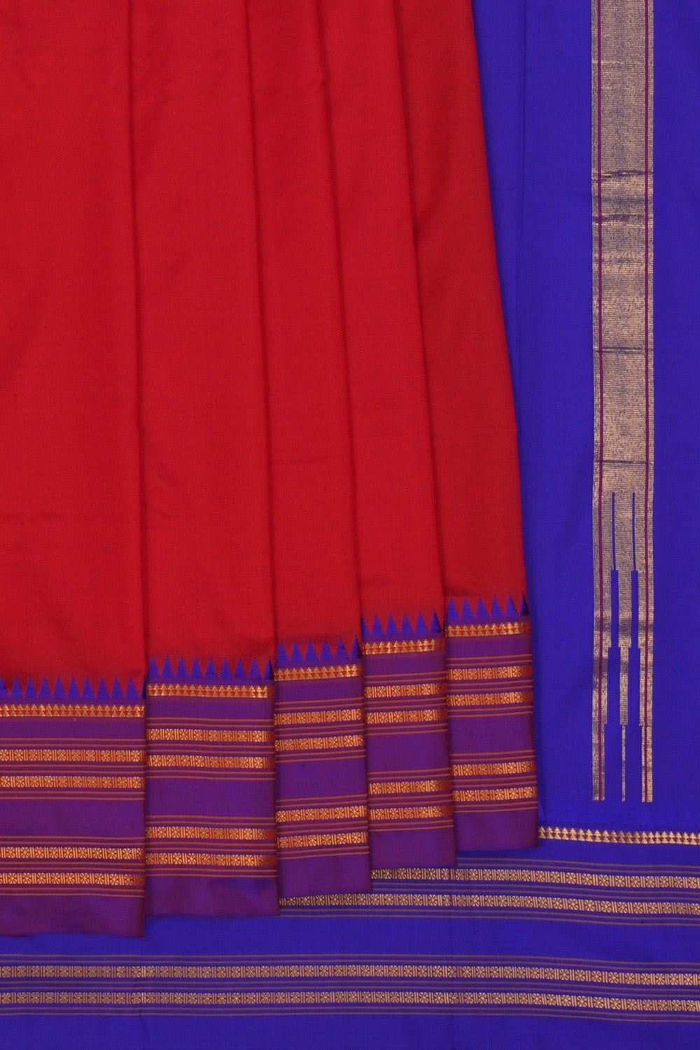 Image of Narayanpet Silk Red Saree