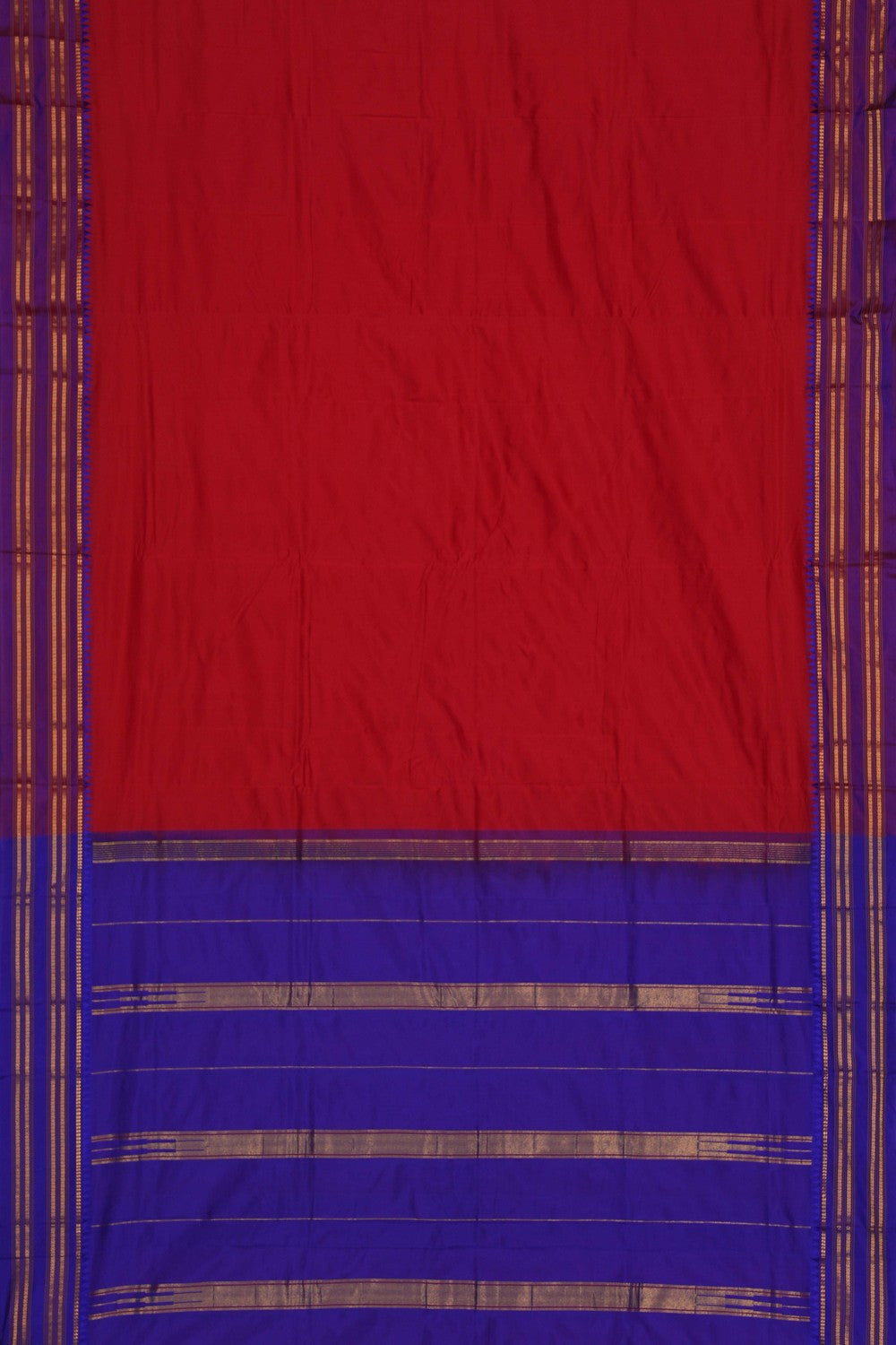 Image of Narayanpet Silk Red Saree