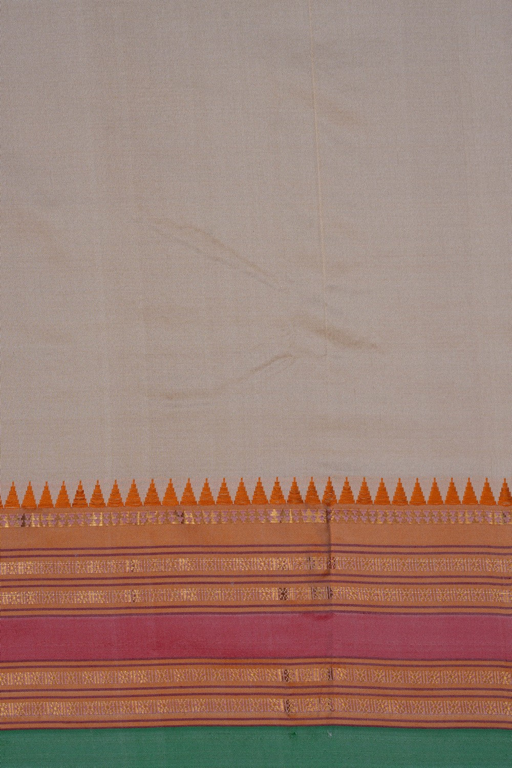 Image of Narayanpet Silk Off-White Saree