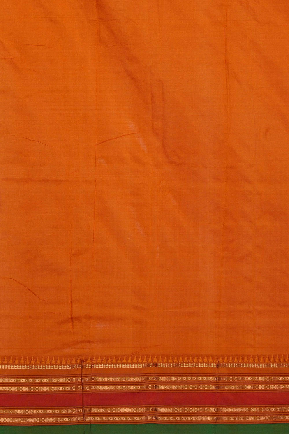 Image of Narayanpet Pure Silk Green Saree