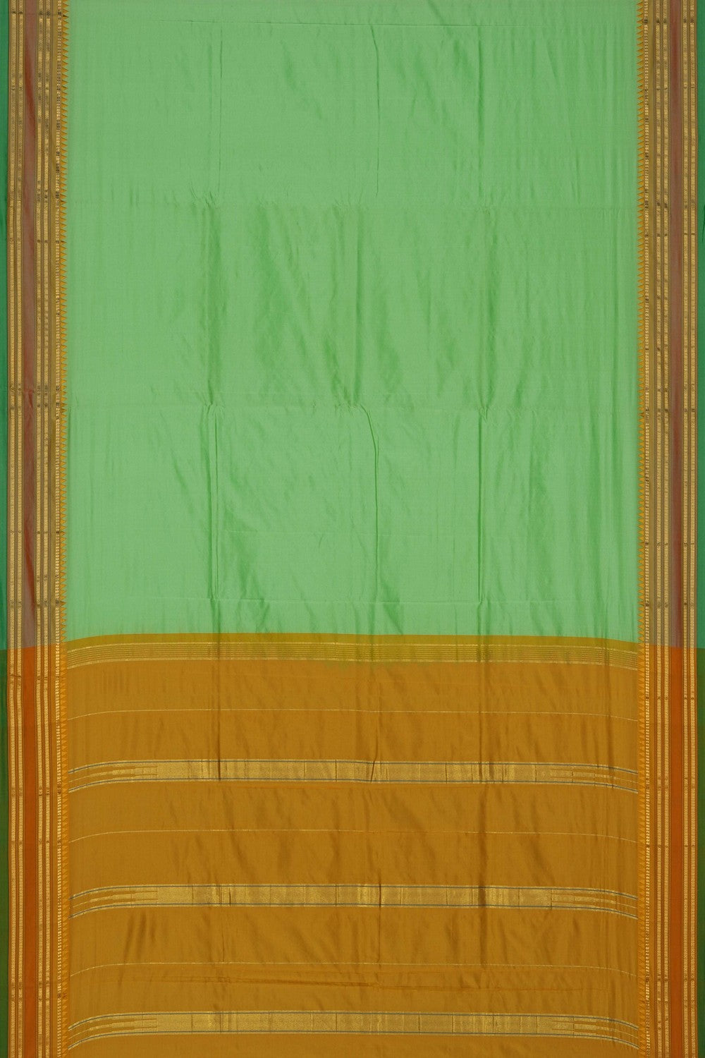 Image of Mint Green Narayanpet Silk Saree