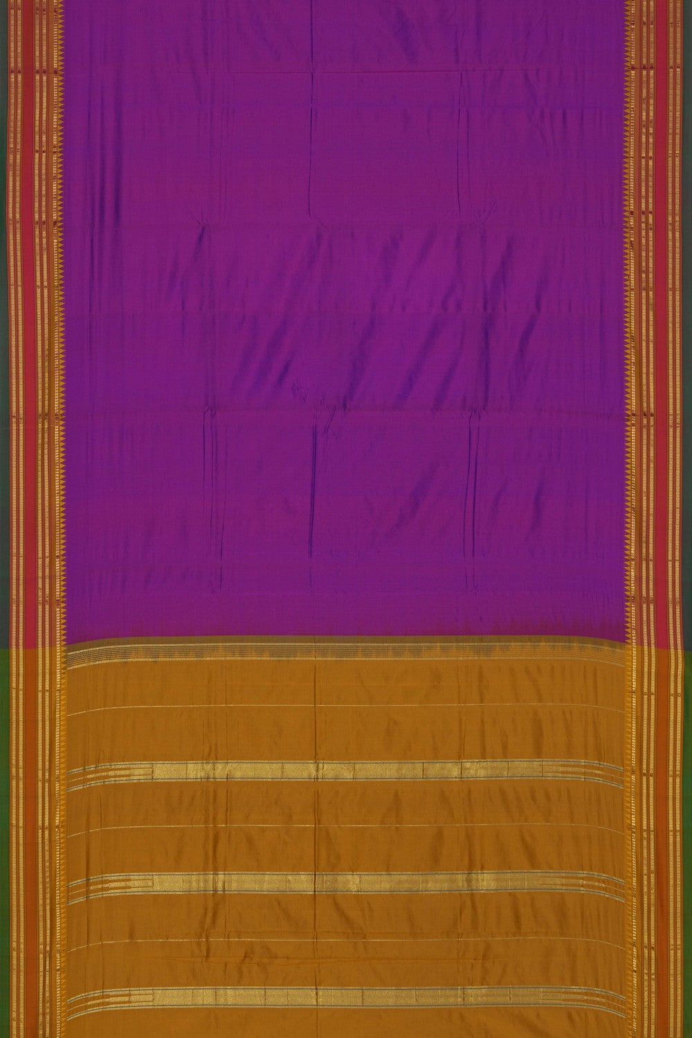 Image of Purple Narayanpet Silk Saree