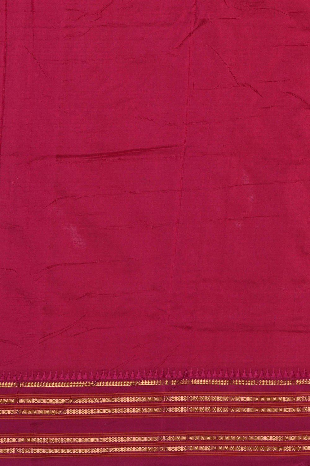 Image of Orange Narayanpet Silk Saree