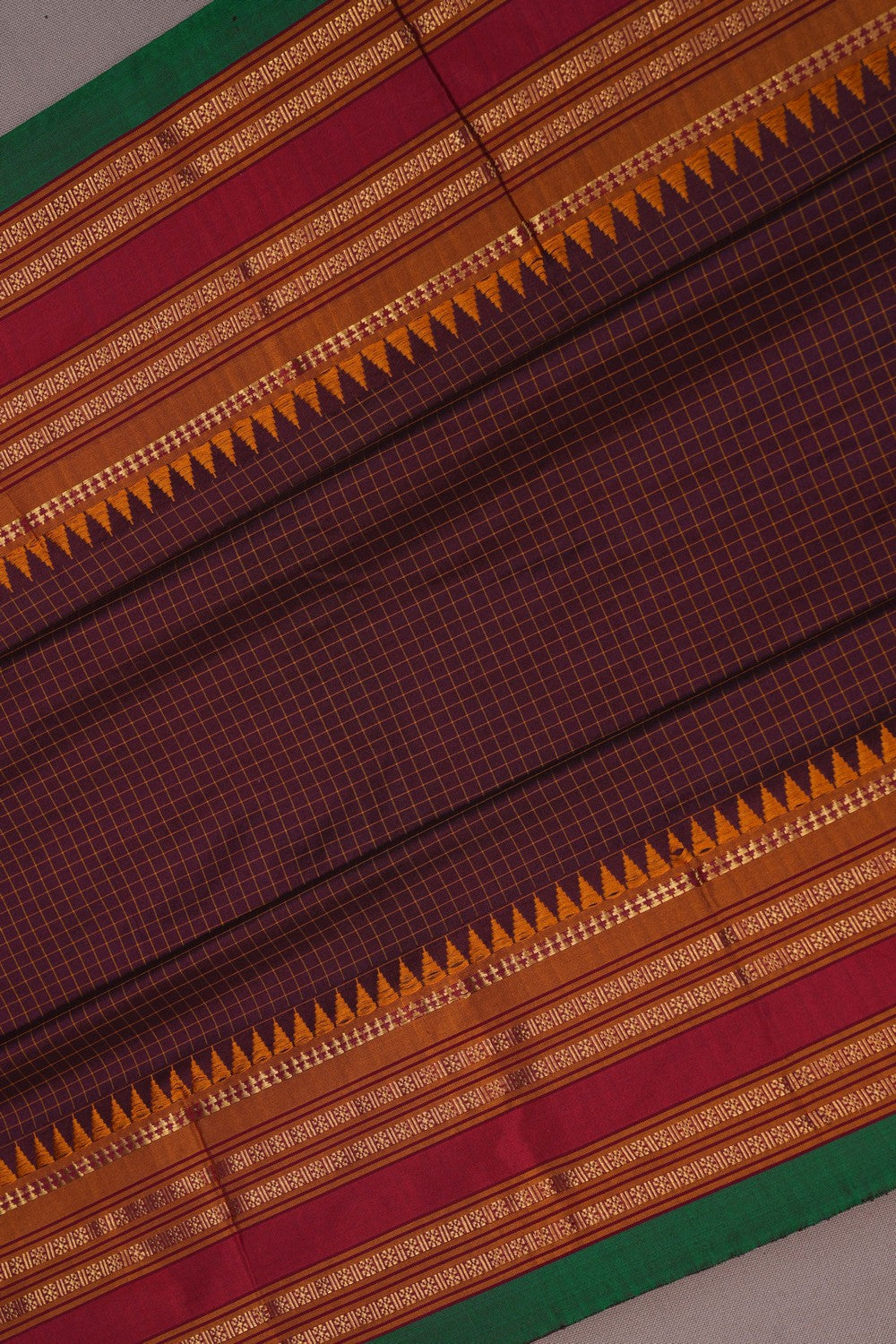 Image of Narayanpet Pure Silk Maroon Saree