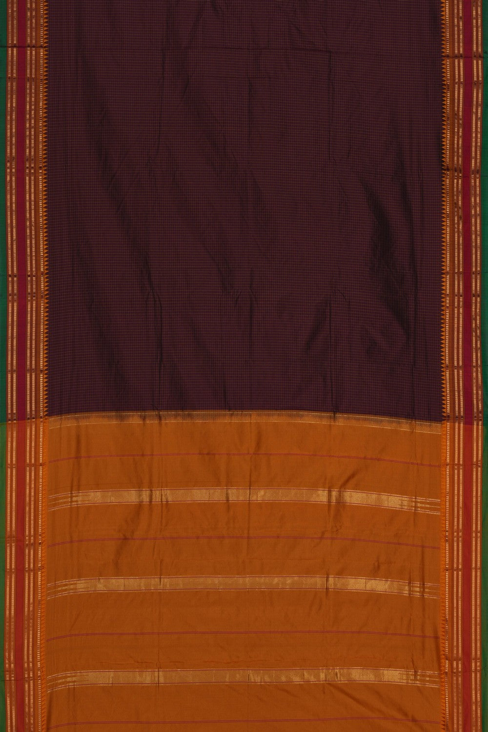 Image of Narayanpet Pure Silk Maroon Saree