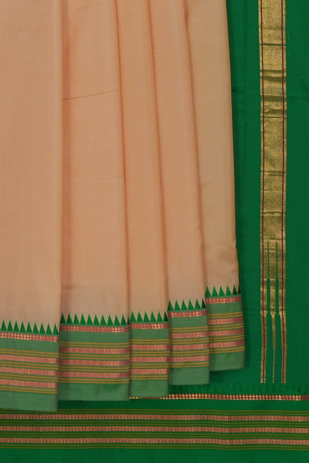 Image of Narayanpet Silk Off-White Saree