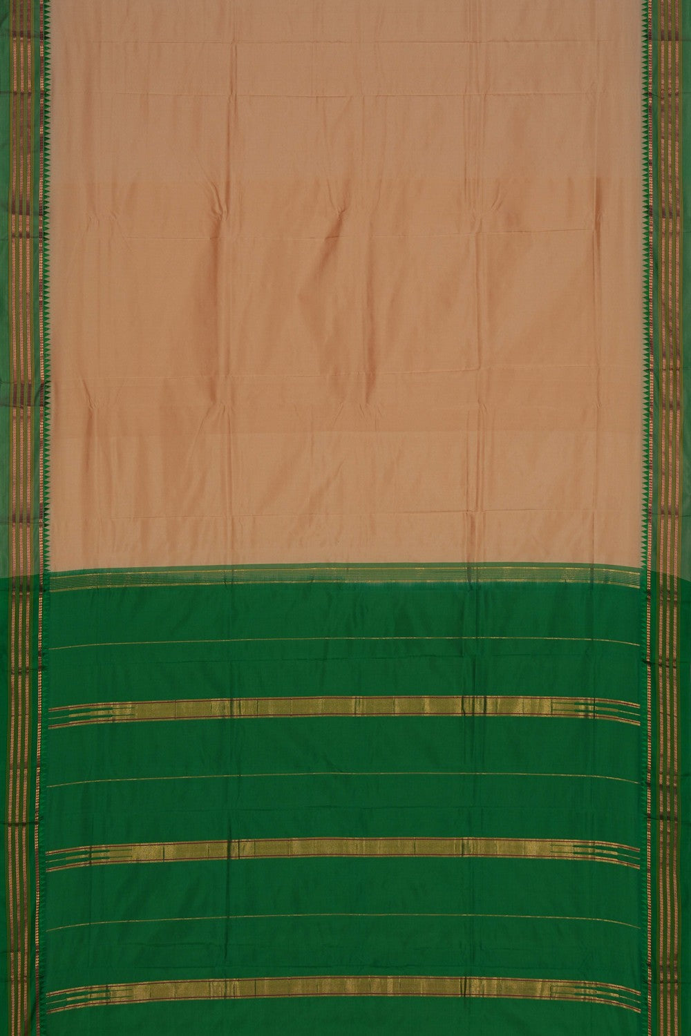 Image of Narayanpet Silk Off-White Saree