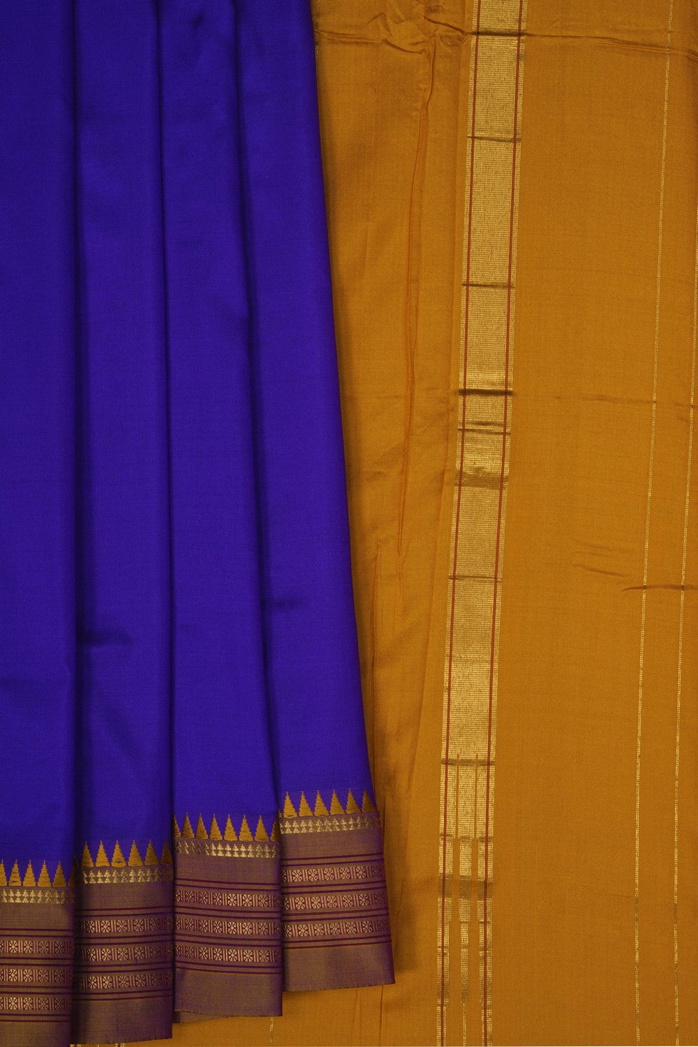 Image of Purple Narayanpet Silk Saree