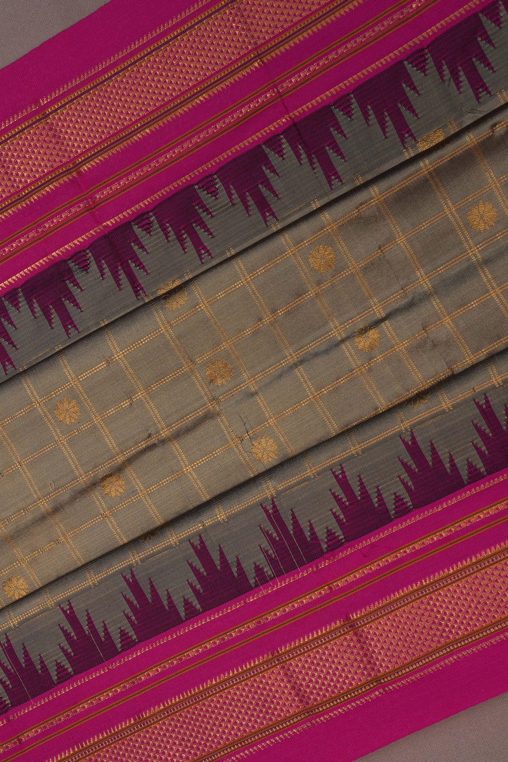 Image of Narayanpet Pure Silk Green Saree