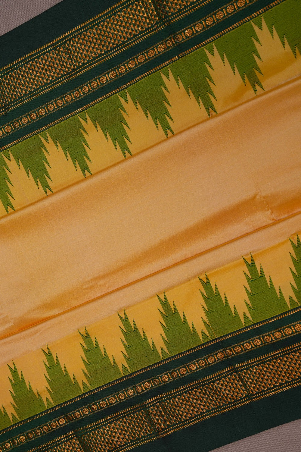 Image of Narayanpet Pure Silk Orange Saree