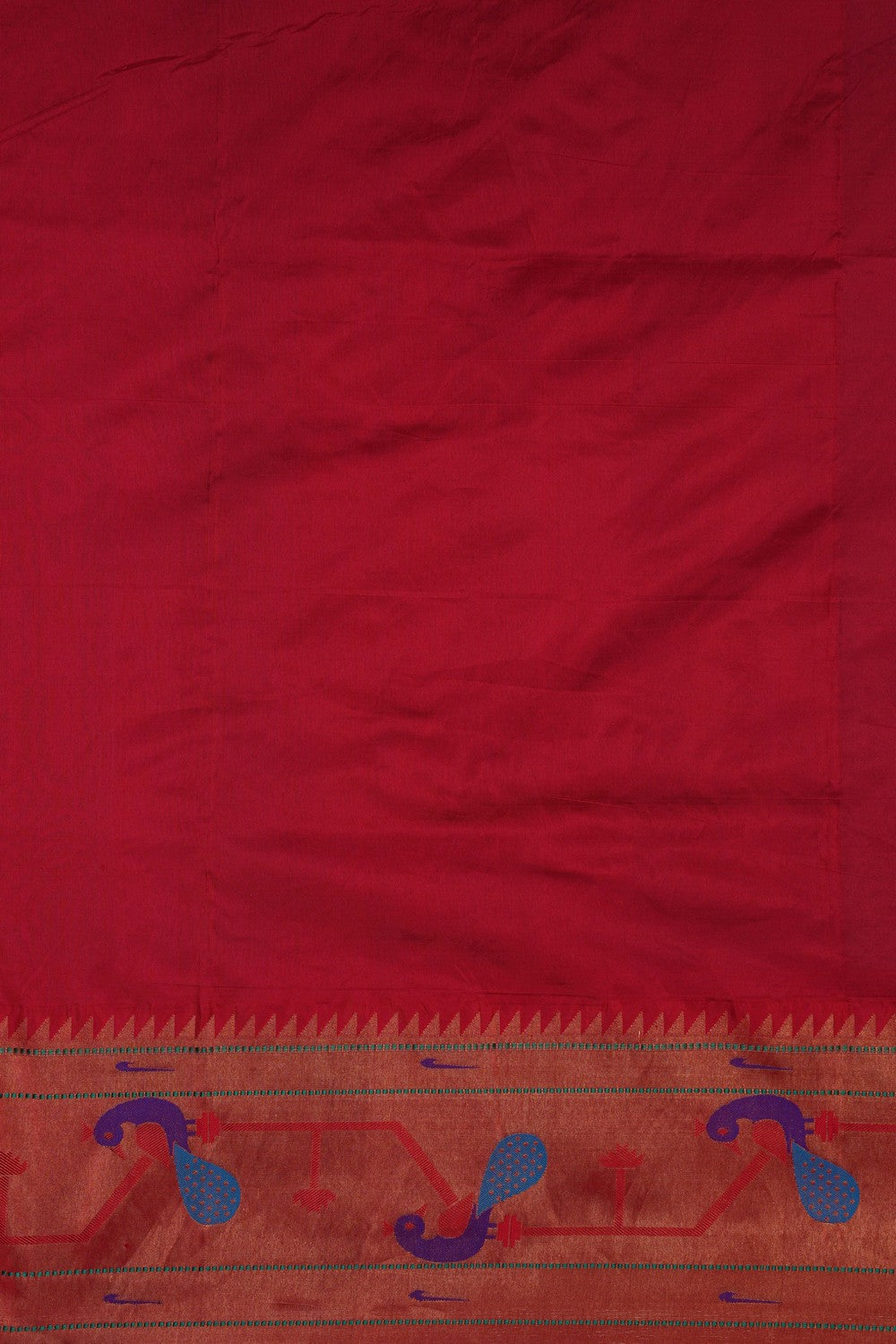 Image of Paithani Silk Teal Green Saree