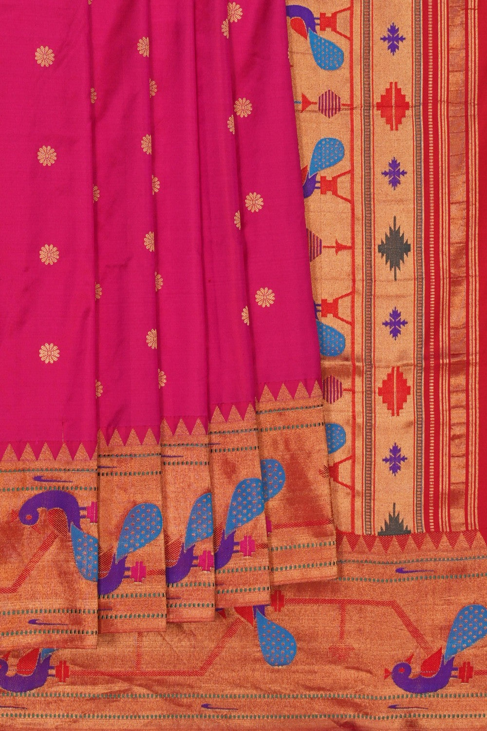 Image of Paithani Silk Pink Saree