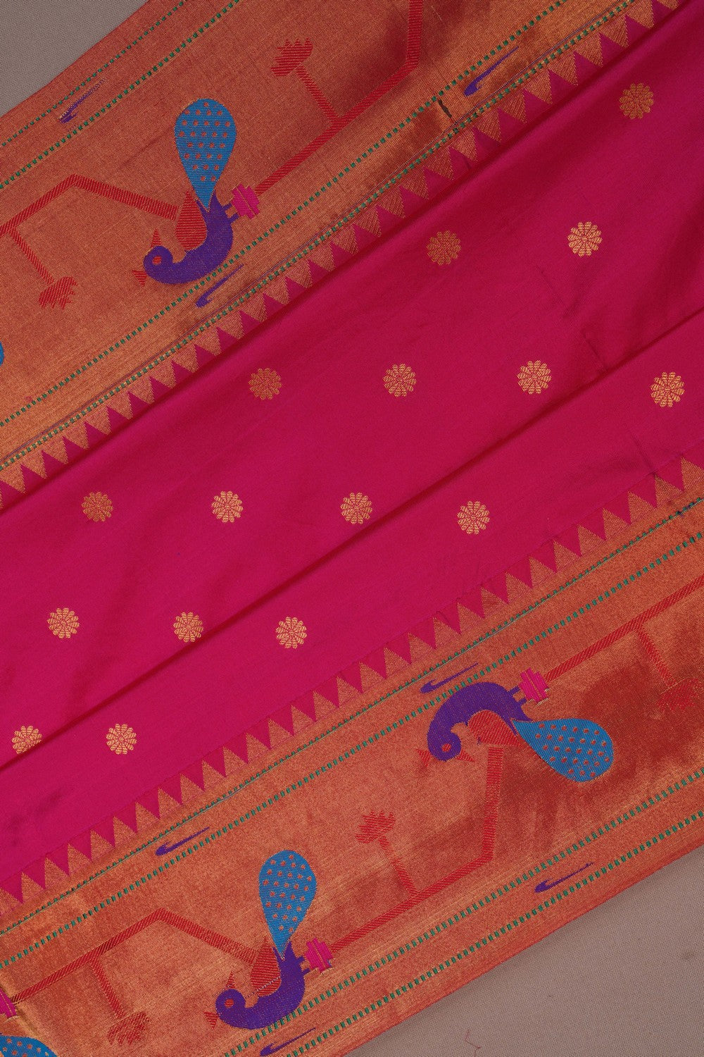 Image of Paithani Silk Pink Saree