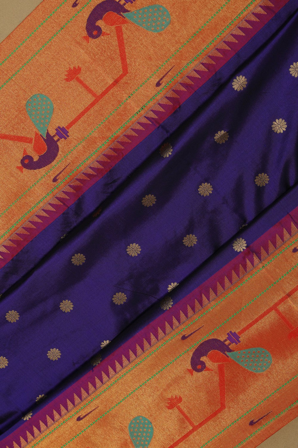 Image of Paithani Silk Purple Saree