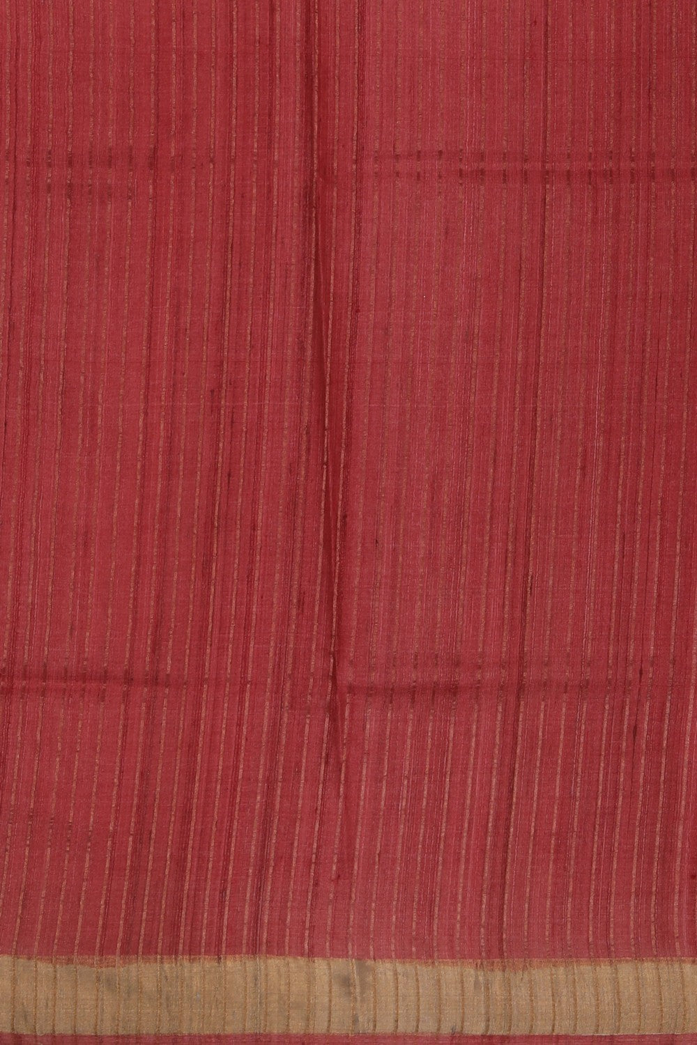 Image of Tussar Silk Red Saree